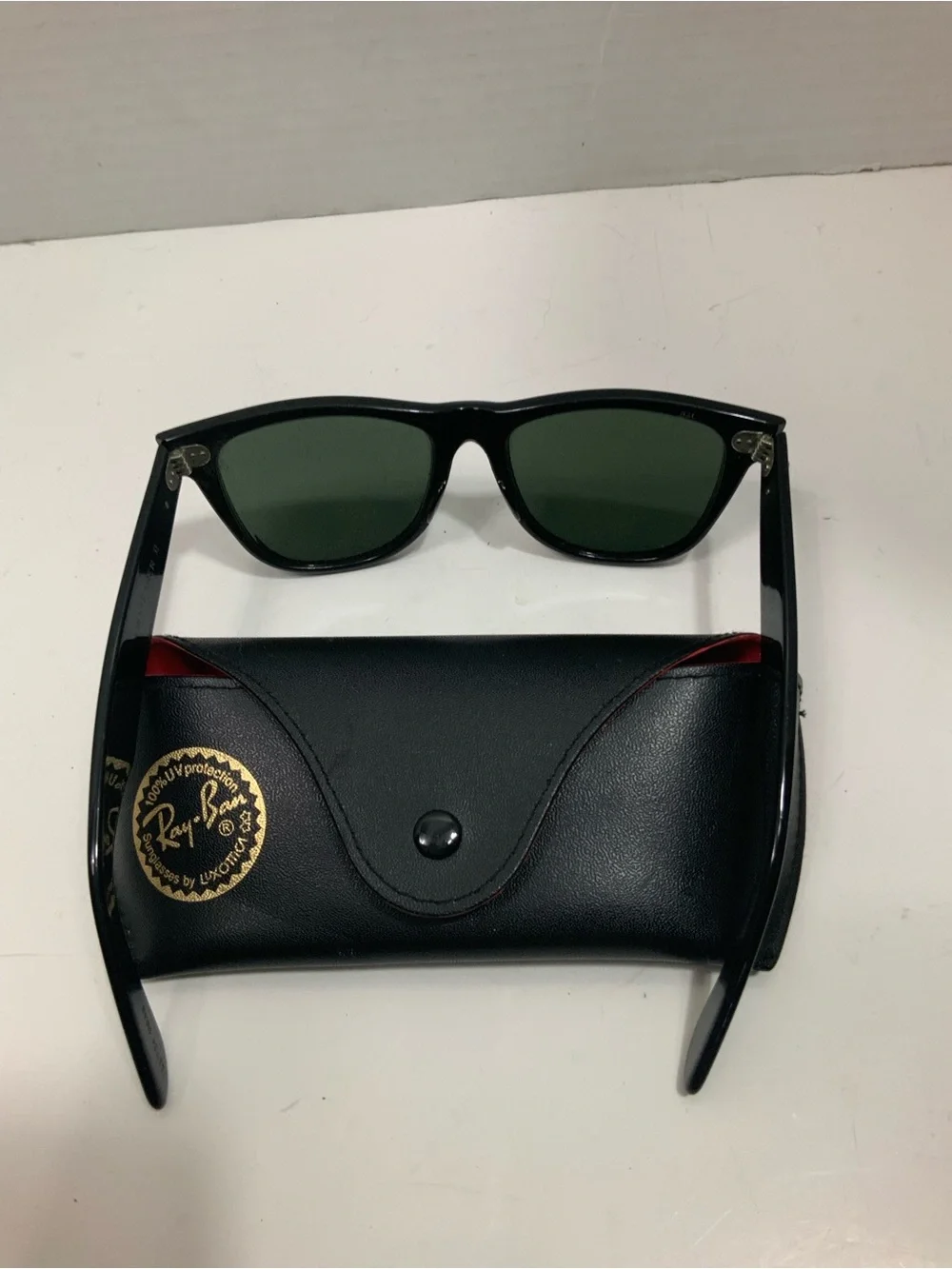 Vintage B&L Ray Ban Wayfarer II Sunglasses L1724 WOAS Black Frame G-15 Case USA